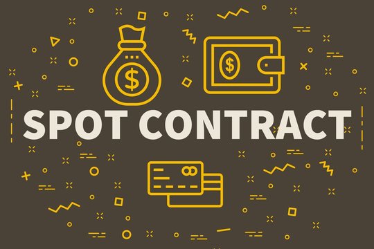 Conceptual Business Illustration With The Words Spot Contract