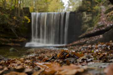 waterfall, wales, autumn 