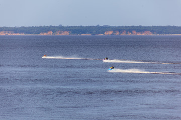 People on sunny beach