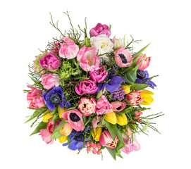 Spring flowers Tulip ranunculus anemone Beautiful bouquet © LiliGraphie