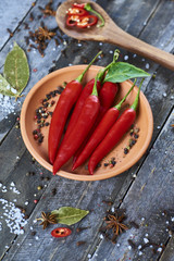 fresh red hot chili pepper