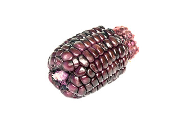 Black corn isolated on white background