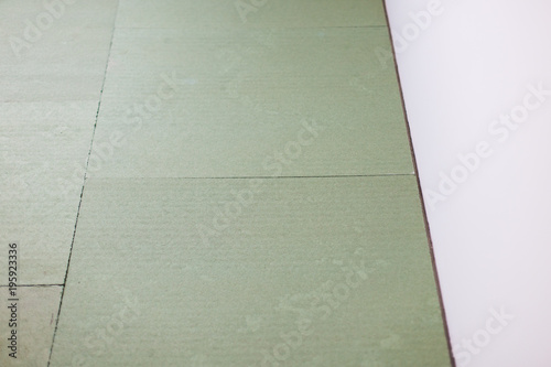 Laying Laminate Flooring Insulated Underlay On Floor Ready For The Laying Laminate Flooring Insulated Underlay On Floor Ready For The Click Lock Wood Effect