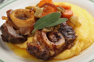 Osso buco with polenta