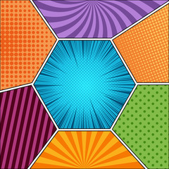 Fototapeta premium Comic book page template