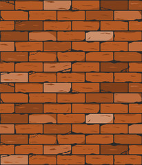 Seamless vector brick wall - background pattern for continuous replicate.