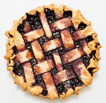 Overhead Berry Pie With Lattice