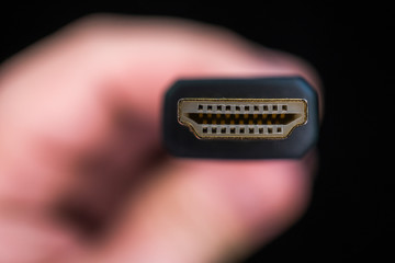 HDMI cable closeup - 195928934