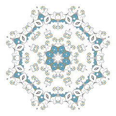Mandala. Ethnicity round ornament. Ethnic style. Elements for invitation cards, brochures, covers. Oriental circular pattern. Arabic, Islamic, moroccan, asian, indian native african motifs.