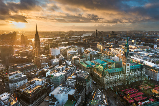 Skyline von Hamburg, Deutschland