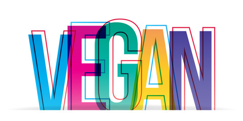 Vegan colorful letters.