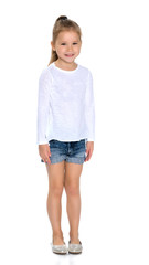 Fototapeta premium Sad little girl
