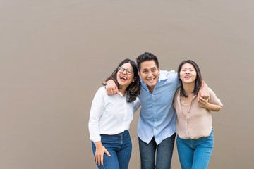 Fototapeta premium three asian friends having fun together