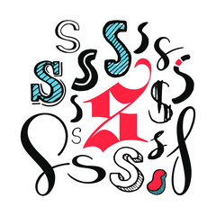 Letters S Set