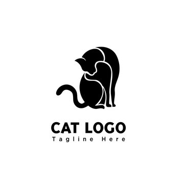 part art cute cat logo