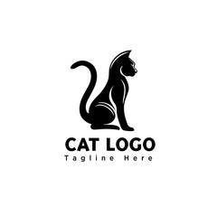 Silhouette stand cat logo © ShiipArts