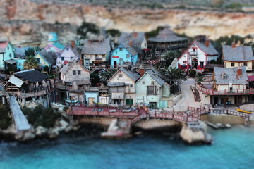 Fototapeta na wymiar Künstlches Dorf auf Malta