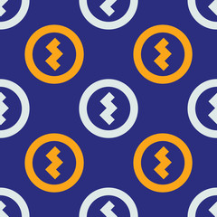 Coin sign seamless pattern. Strict line geometric pattern for your design.