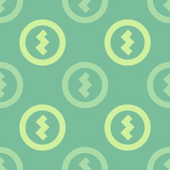 Coin sign seamless pattern. Strict line geometric pattern for your design.