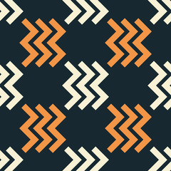 Fototapeta premium Zig zag right seamless pattern. Strict line geometric pattern for your design.