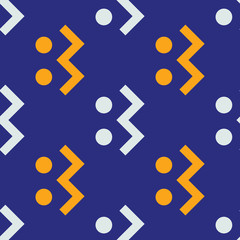 Creature running seamless pattern. Strict line geometric pattern for your design.