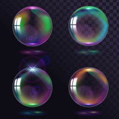 Set of soap bubbles