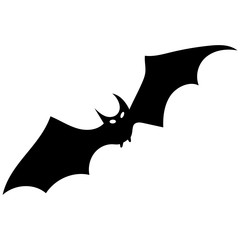 Bat, Happy Halloween, vector illustration