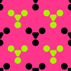 Magic pills seamless pattern. Strict line geometric pattern for your design.