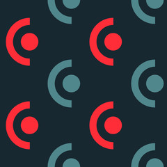 Berry cut right seamless pattern. Strict line geometric pattern for your design.