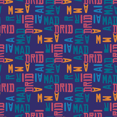 Madrid seamless pattern. Creative design for various backgrounds.