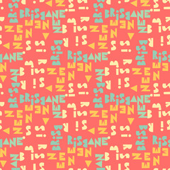 Brisbaine seamless pattern. Autentic artistic design for background.