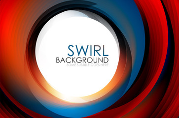 Spiral swirl flowing lines 3d effect abstract background