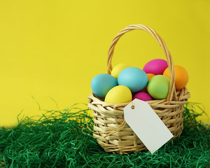 Colorful Easter Eggs Basket