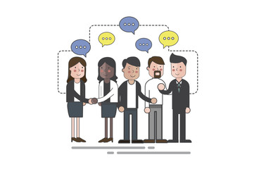 Illustration of business people