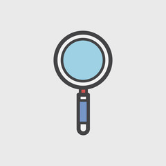 Illustration of magnifying glass icon