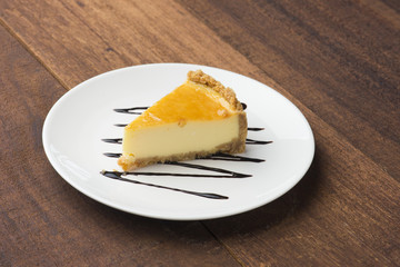 yellow with wood background