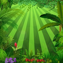 Lighting jungle background