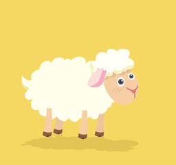 Funny Cute sheep vector