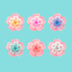 Vector pink cherry blossom flowers for your Easter designs, great decoration elements for special holidays design