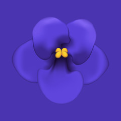 Fototapeta na wymiar Vector violet flower