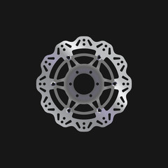 MTB Bike, Bicycle Brake Disc. Realistic Vector Illustration