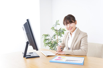Businesswoman working in office