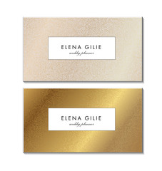 Gold metallic textured cards