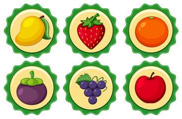 Logo design with fresh fruits