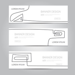 Vector abstract design banner web template.