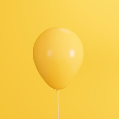 Yellow concept balloon. minimal style - obrazy, fototapety, plakaty