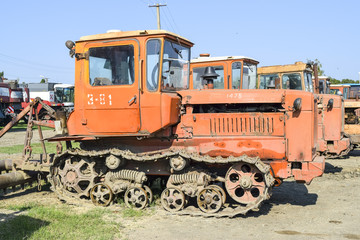 Fototapeta na wymiar Tractor. Agricultural machinery.