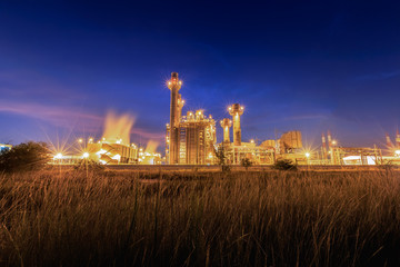 Obraz na płótnie Canvas Electric power plant with twilight