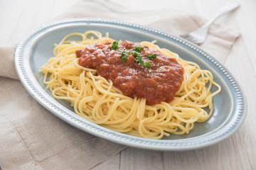 ミートソースパスタ