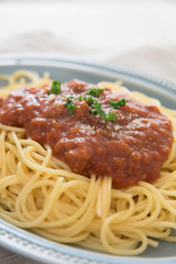 ミートソースパスタ